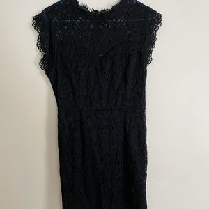 Black lace, bodycon dress